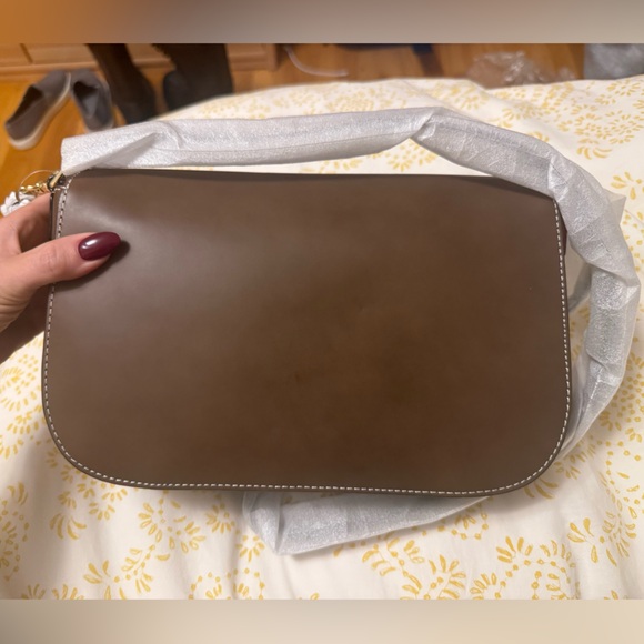 Frances Valentine Maddy Crossbody Bag Brown Leather NWT - Picture 6 of 9